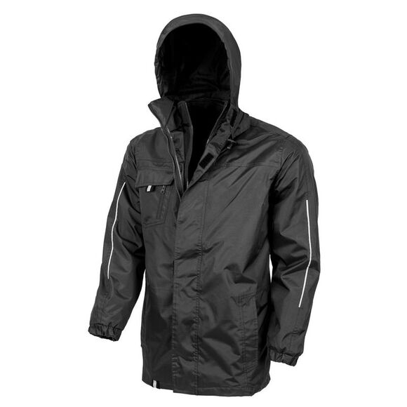 Result Core Mens Printable 3-In-1 Transit Jacket / Black